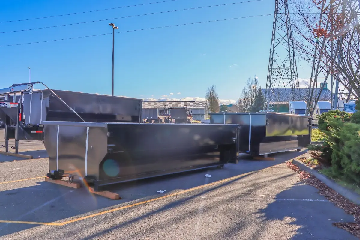 Roll-off dumpster ready for waste disposal at job site for Residential Dumpster Rental in Nuevo